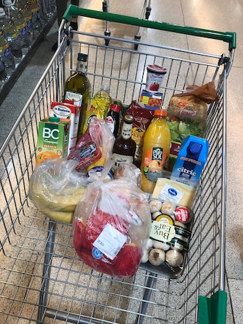 El carrito con la compra