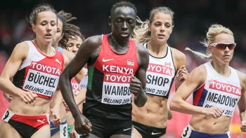 (Grosby) Margaret Wambui también corrió