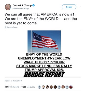 El mensaje de Trump tras