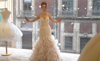 Carmen Campuzano transformada en “maniquí”