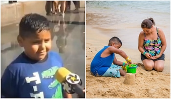 Andrick se hizo famoso tras una entrevista en la que contó al reportero que hacía castillos de arena en sus sueños (Foto: Multimedios/Twitter @PuertoVallarta)