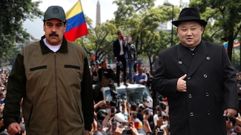Los dictadores Nicolás Maduro y Kim Jong-un (AFP)
