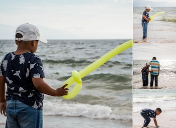 A su llegada al hotel le recibieron unos piratas que le regalaron herramientas para poder crear sus castillos (Foto: Twitter @PuertoVallarta)