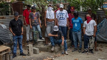 Miembros de la MS-13, pandilla