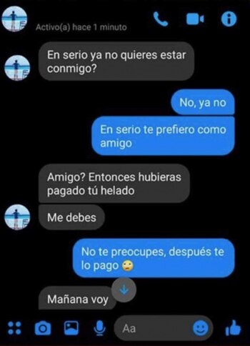 La conversación en cuestión (Foto: