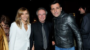 Marina Borensztein, Oscar Martínez y Martín Bossi