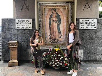 La actriz visitó la Basílica