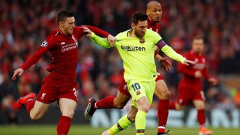 Durante el primer tiempo, Messi