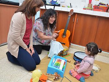 Los niños reciben clases de