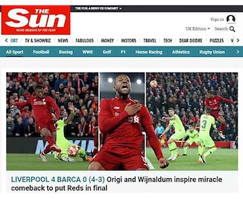 The Sun, Inglaterra: “Origi y