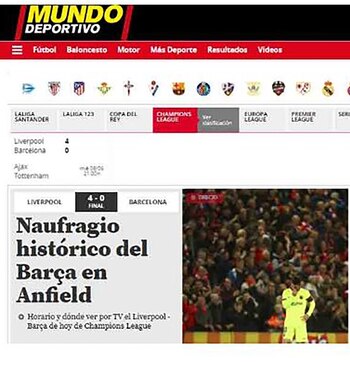 “Naufragio histórico del Barça en
