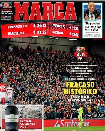 Marca, España: “Fracaso histórico”