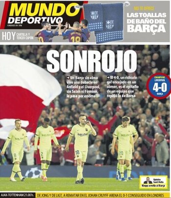 Mundo Deportivo, España: “Sonrojo”
