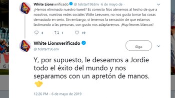 En su cuenta de Twitter,