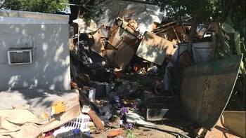 Así quedó la casa móvil