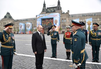 Vladimir Putin arribando a la