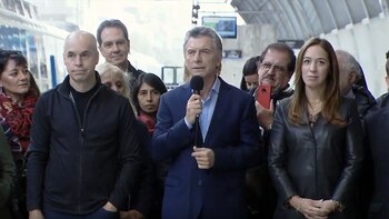 El presidente Macri junto a