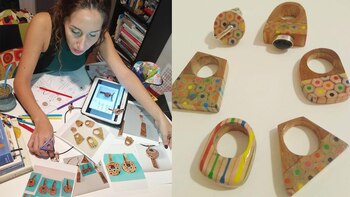 Yésica Acebedo, en su taller,