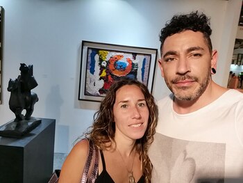 Yésica con su pareja, Pablo