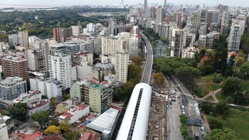 Imágenes del drone de Infobae