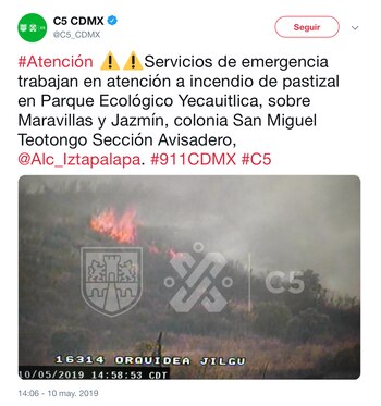 El incendio en el Parque