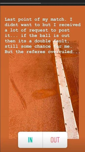 La publicación del tenista Marton