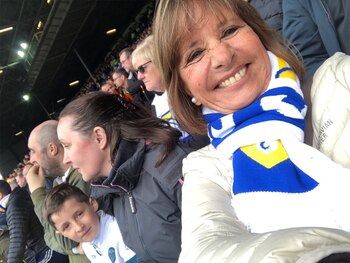 Marta disfrutando de un partido