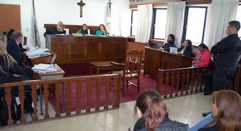 Milagro Sala durante el juicio