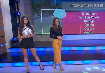 Durante la sección del clima