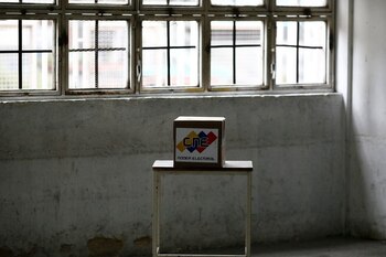 Una urna en Caracas durante