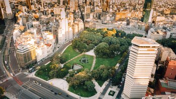 Vista área de la obra