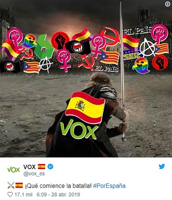 La imagen publicada por Vox