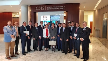 Parte de la delegación argentina