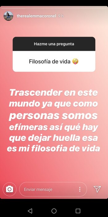 Emma Coronel dijo su filosofía de vida (Foto: Istagram)