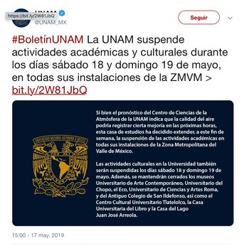 El comunicado de este viernes