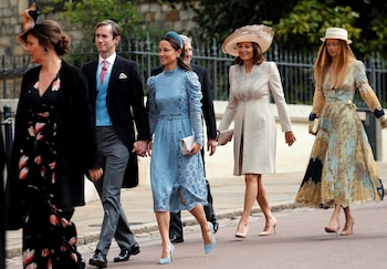 Pippa Middleton acompañada por su marido, James Matthews