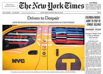 Portada de NYT del domingo