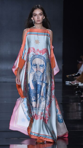 Vestido con una mega estampa