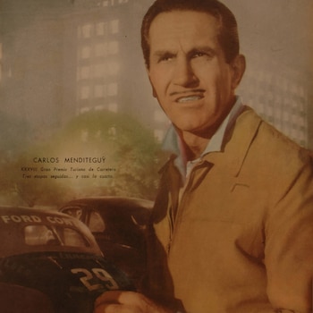 Menditeguy debutó en 1950, en el circuito del Torreón, Mar del Plata
