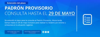 El aviso oficial de la