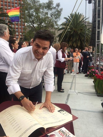 El ahora dirigente del IMSS