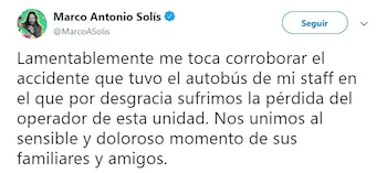 En redes sociales, el cantante