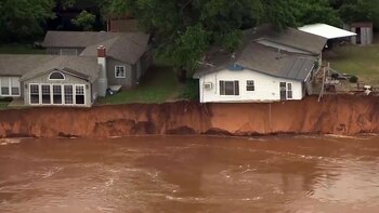 La casas dañadas en Oklahoma