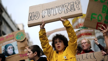 Jóvenes activistas españoles del clima