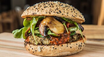 La hamburguesa vegetariana de Olika,