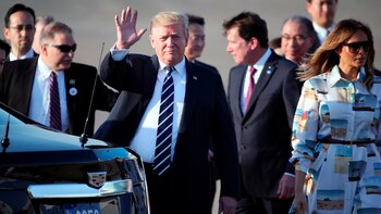 Donald Trump llegó a Japón