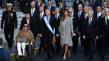 El Presidente llegando a la