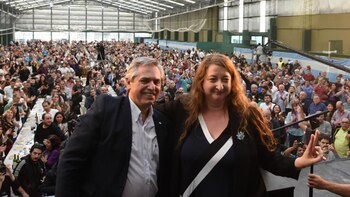 Fernández junto a María Rosa