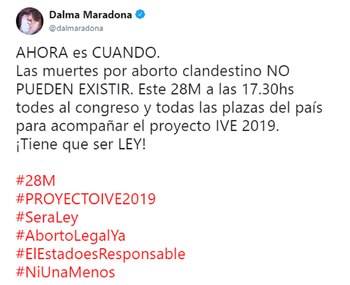 Uno de los tuits publicados