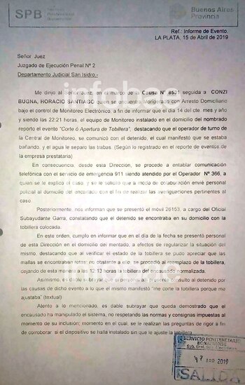 El informe del SPB enviado